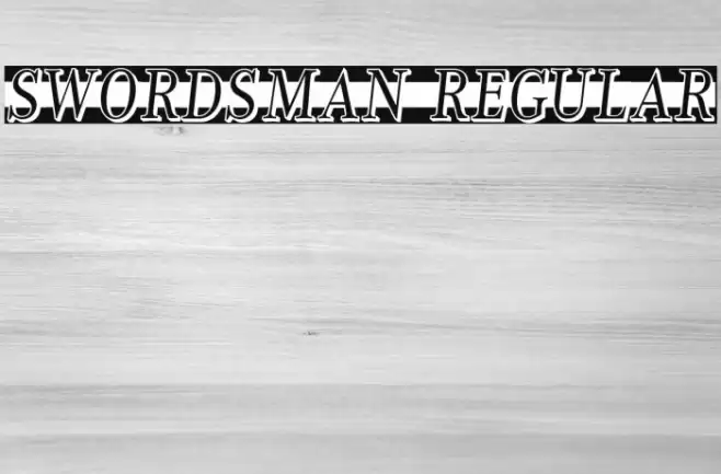 Swordsman Regular Fonte examples