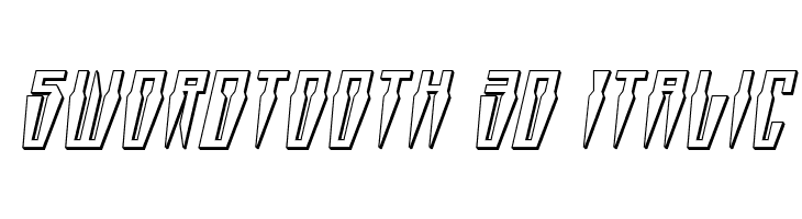 Swordtooth 3D Italic  免费字体下载