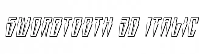 Swordtooth 3D Italic  Fuentes Gratis Descargar