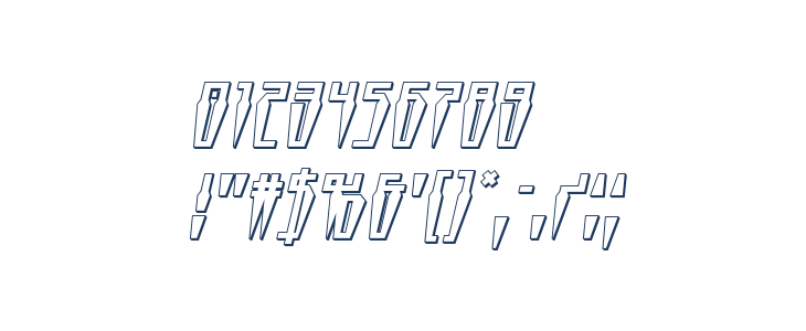 Swordtooth 3D Italic Other Characters