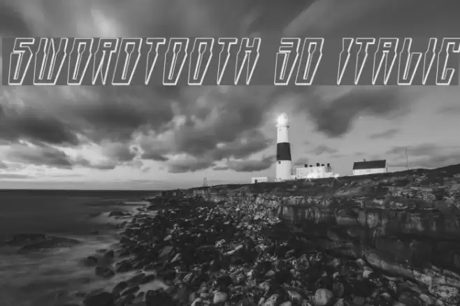 Swordtooth 3D Italic Font examples