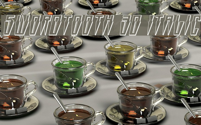 Swordtooth 3D Italic Example 2