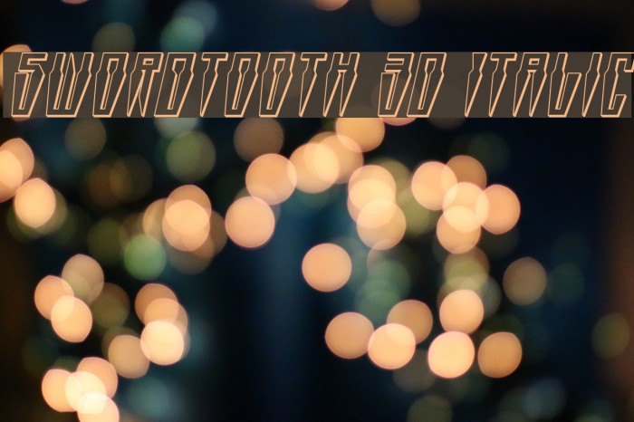 Swordtooth 3D Italic Example 3