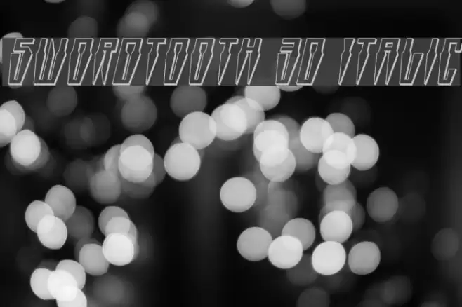 Swordtooth 3D Italic Font examples