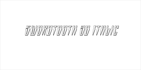 Swordtooth 3D Italic Logo