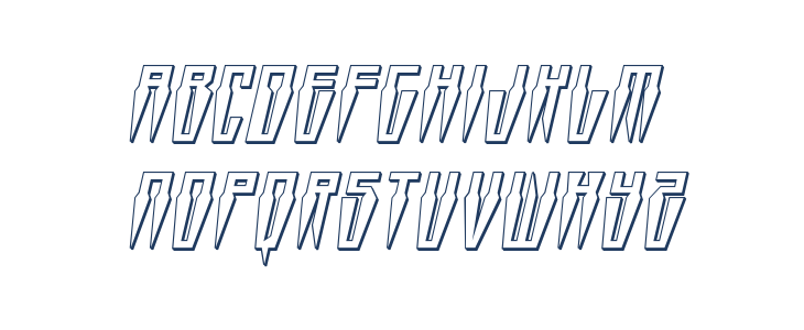 Swordtooth 3D Italic Lowercase