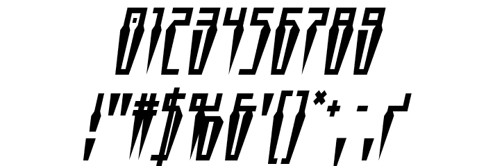 Swordtooth Condensed Italic Font OTHER CHARS