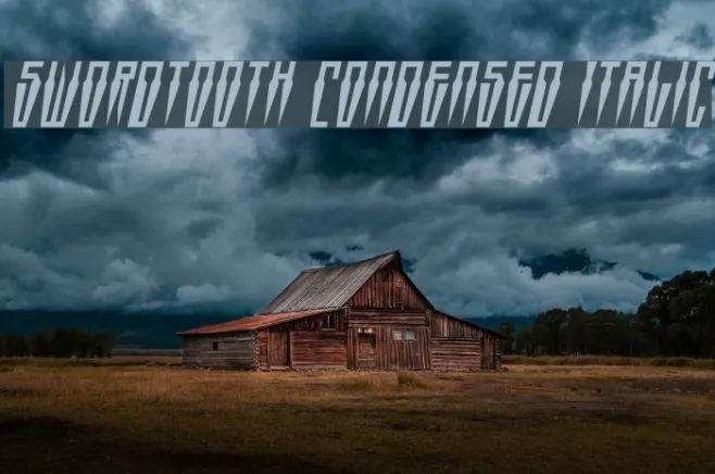 Swordtooth Condensed Italic Example 3