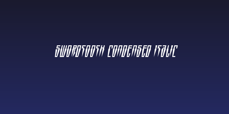 Swordtooth Condensed Italic Social Header