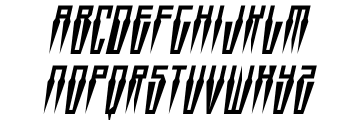 Swordtooth Condensed Italic Font LOWERCASE