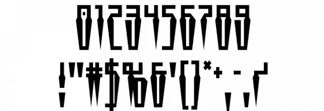 Swordtooth Condensed Font OTHER CHARS