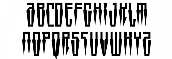 Swordtooth Condensed Schriftart Groß
