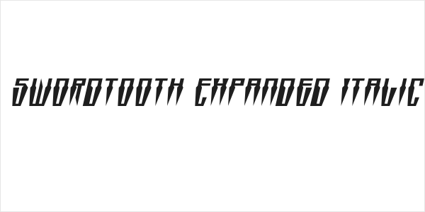 Swordtooth Expanded Italic Logo