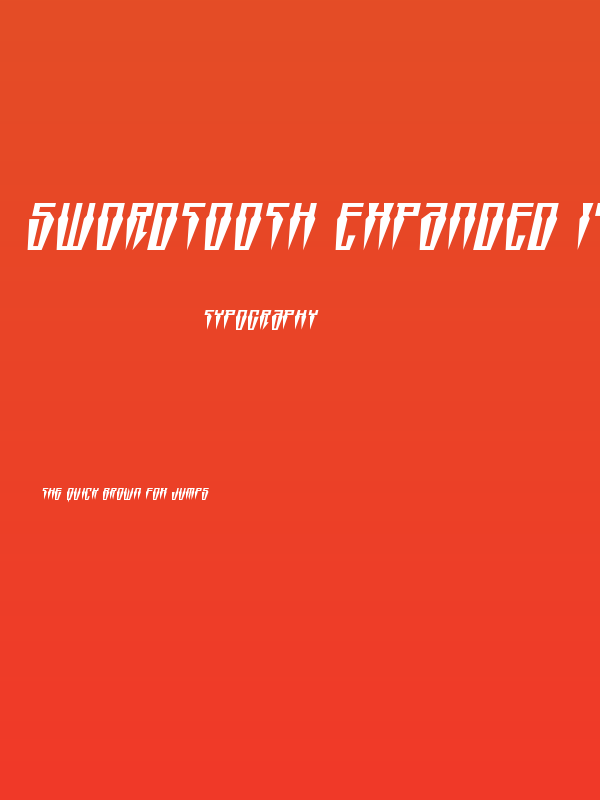 Swordtooth Expanded Italic Poster