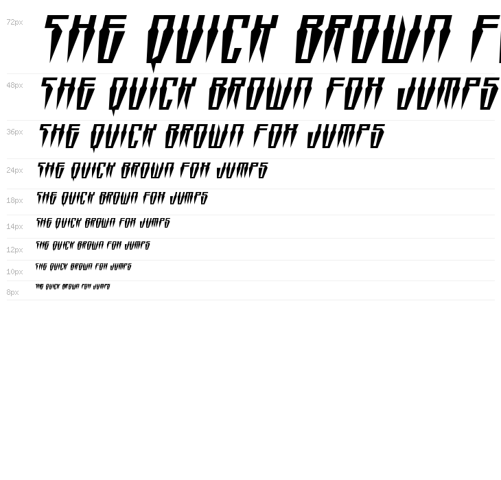 Swordtooth Expanded Italic Waterfall