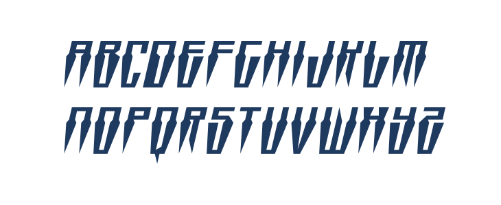 Swordtooth Expanded Italic Lowercase