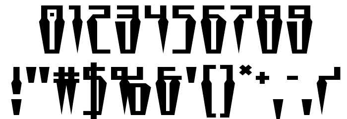 Swordtooth Expanded Font OTHER CHARS