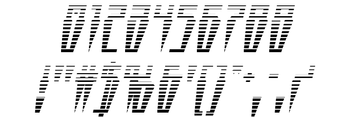 Swordtooth Gradient Italic Font OTHER CHARS