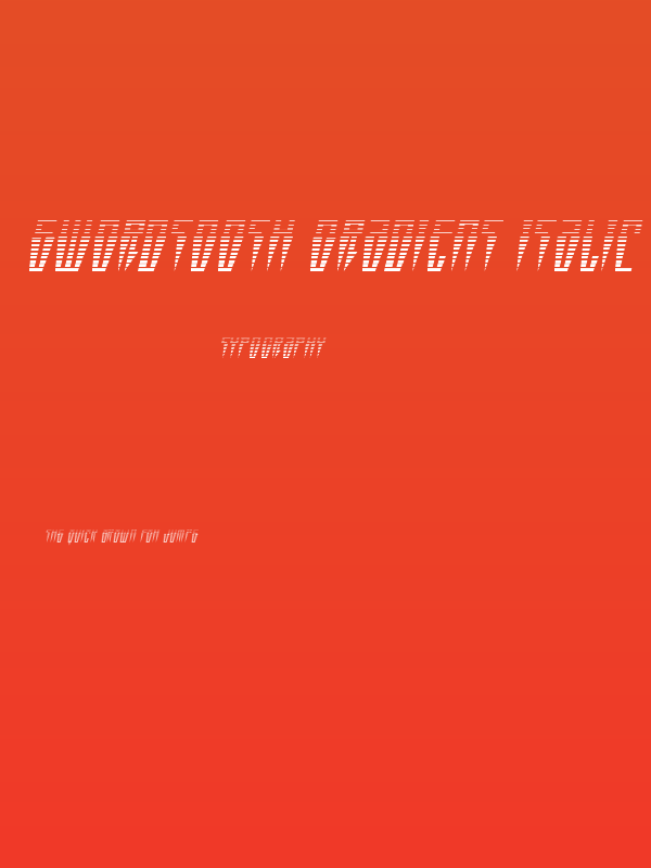 Swordtooth Gradient Italic Poster