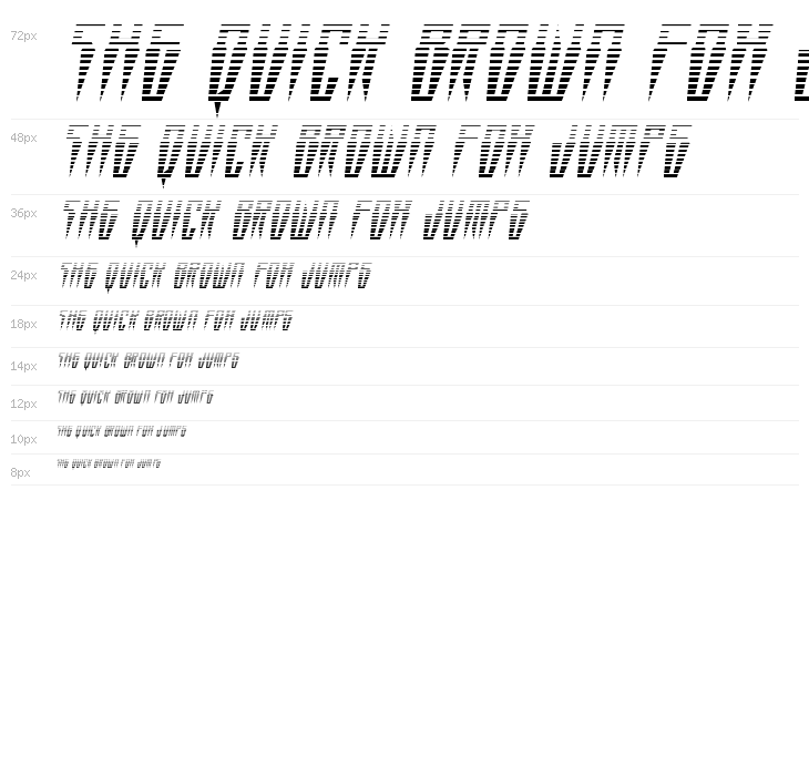 Swordtooth Gradient Italic Waterfall