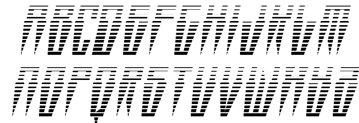 Swordtooth Gradient Italic Font LOWERCASE