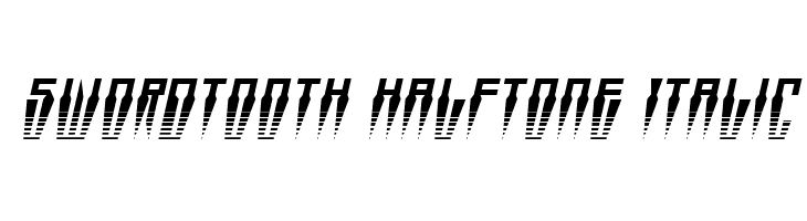 Swordtooth Halftone Italic  les polices de caractères gratuit tlcharger