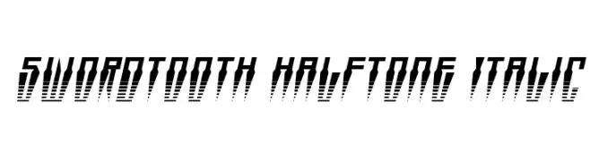 Swordtooth Halftone Italic  नि: शुल्क फ़ॉन्ट्स डाउनलोड