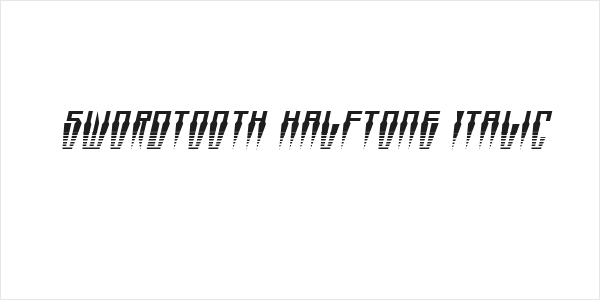 Swordtooth Halftone Italic Logo