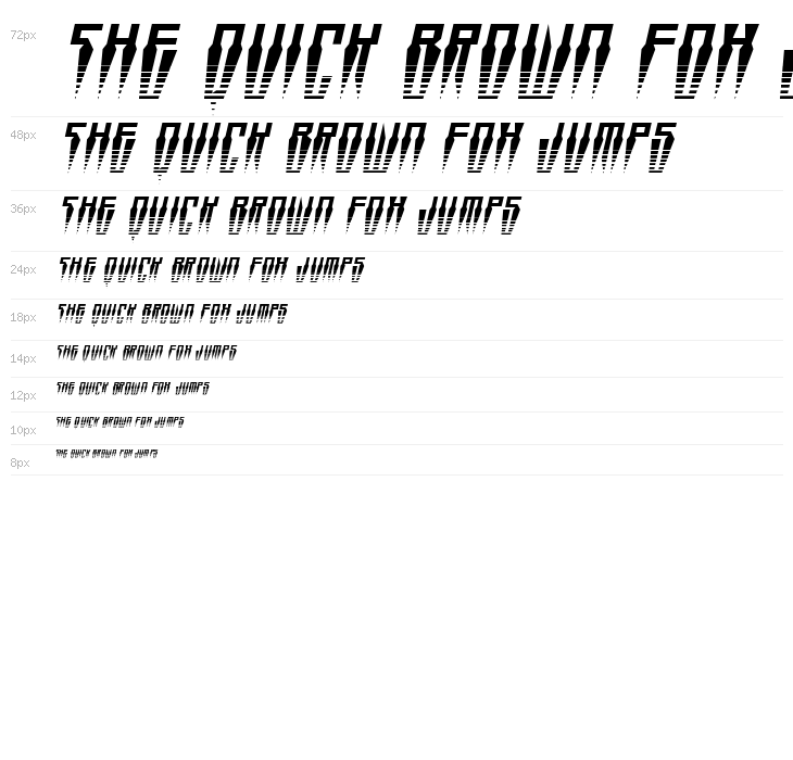 Swordtooth Halftone Italic Waterfall