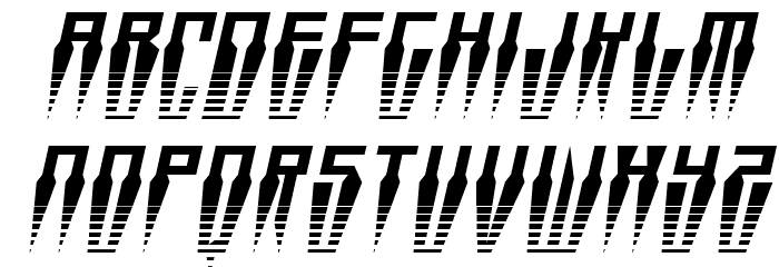 Swordtooth Halftone Italic Font LOWERCASE