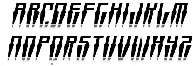 Swordtooth Halftone Italic 字体 小写