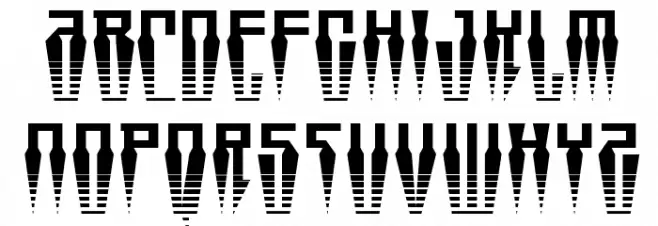 Swordtooth Halftone फ़ॉन्ट अपरकेस