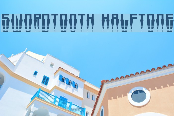 Swordtooth Halftone Font examples