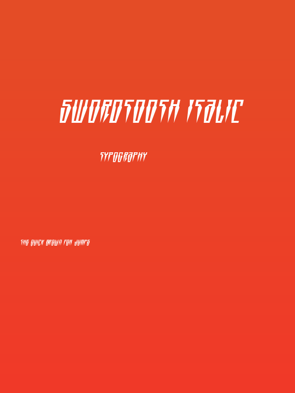 Swordtooth Italic Poster