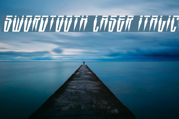 Swordtooth Laser Italic Font examples
