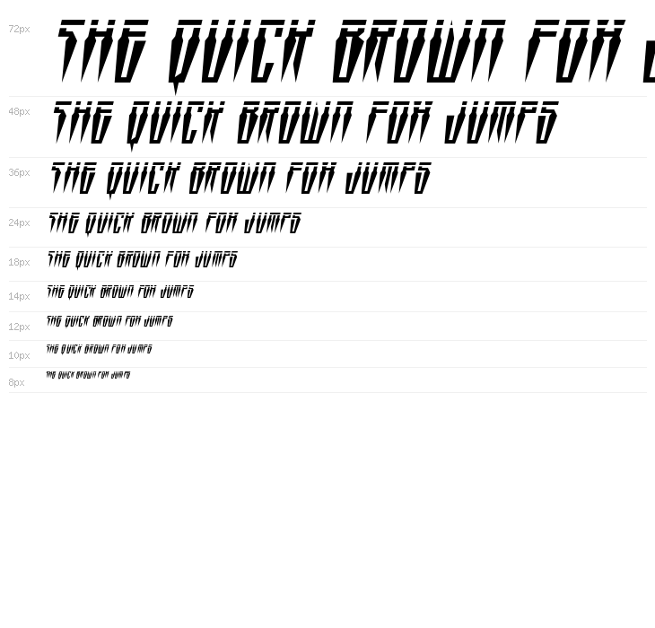 Swordtooth Laser Italic Waterfall