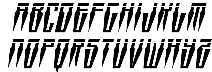 Swordtooth Laser Italic Font LOWERCASE
