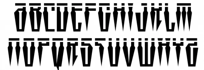 Swordtooth Laser Font UPPERCASE