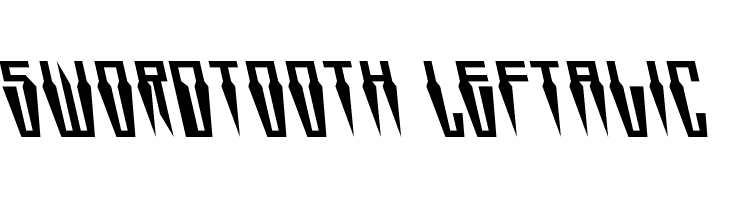 Swordtooth Leftalic  नि: शुल्क फ़ॉन्ट्स डाउनलोड