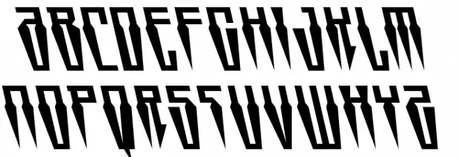 Swordtooth Leftalic Fonte MAIÚSCULAS