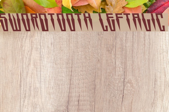 Swordtooth Leftalic Font examples
