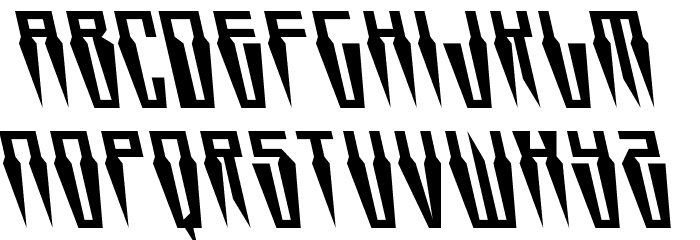 Swordtooth Leftalic Font LOWERCASE