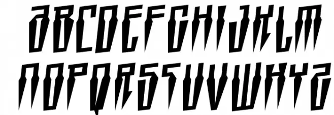 Swordtooth Rotalic Font Litere mari