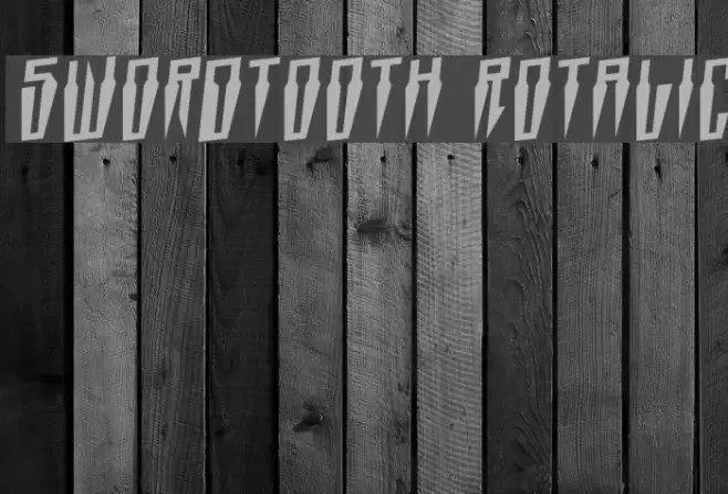 Swordtooth Rotalic Font examples
