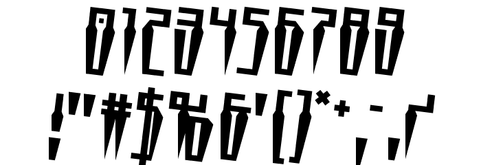 Swordtooth Rotated 2 Font OTHER CHARS