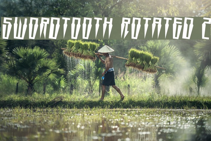 Swordtooth Rotated 2 Font examples