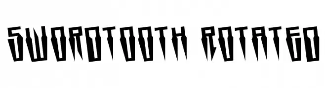 Swordtooth Rotated  les polices de caractères gratuit tlcharger