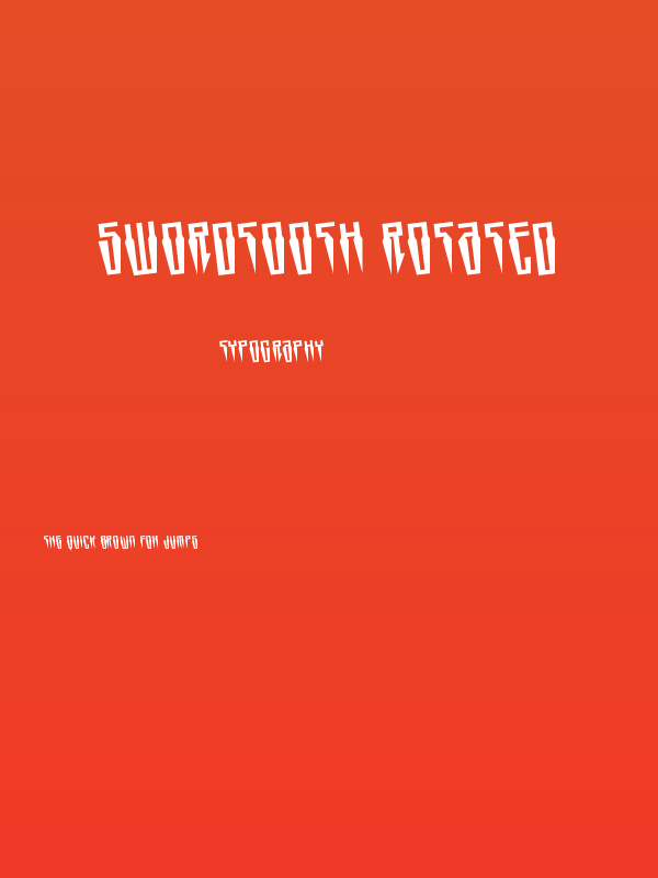 Swordtooth Rotated Poster