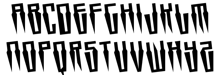 Swordtooth Rotated Font LOWERCASE
