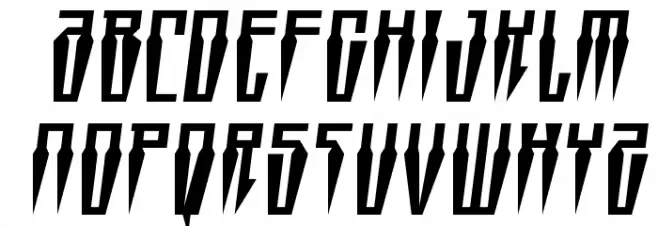 Swordtooth Semi-Italic Polices MAJUSCULES
